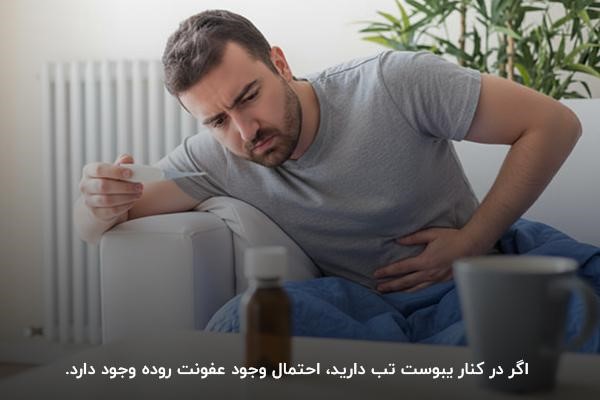 احتمال عفونت روده درصورت یبوست و تب به‌صورت هم‌زمان